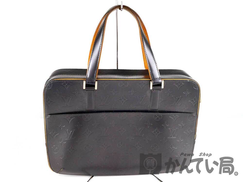 Louis Vuitton Malden Monogram Matte Briefcase Canvas Leather Noir Black